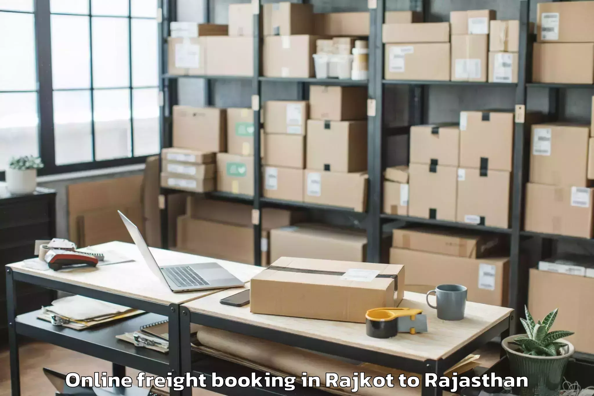 Trusted Rajkot to Kotputli Online Freight Booking